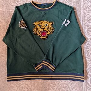 Vintage Polo Ralph Lauren Wildcat Varsity Patch Sweatshirt Size 3XB
